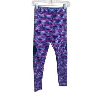 Adidas large leggings pink blue